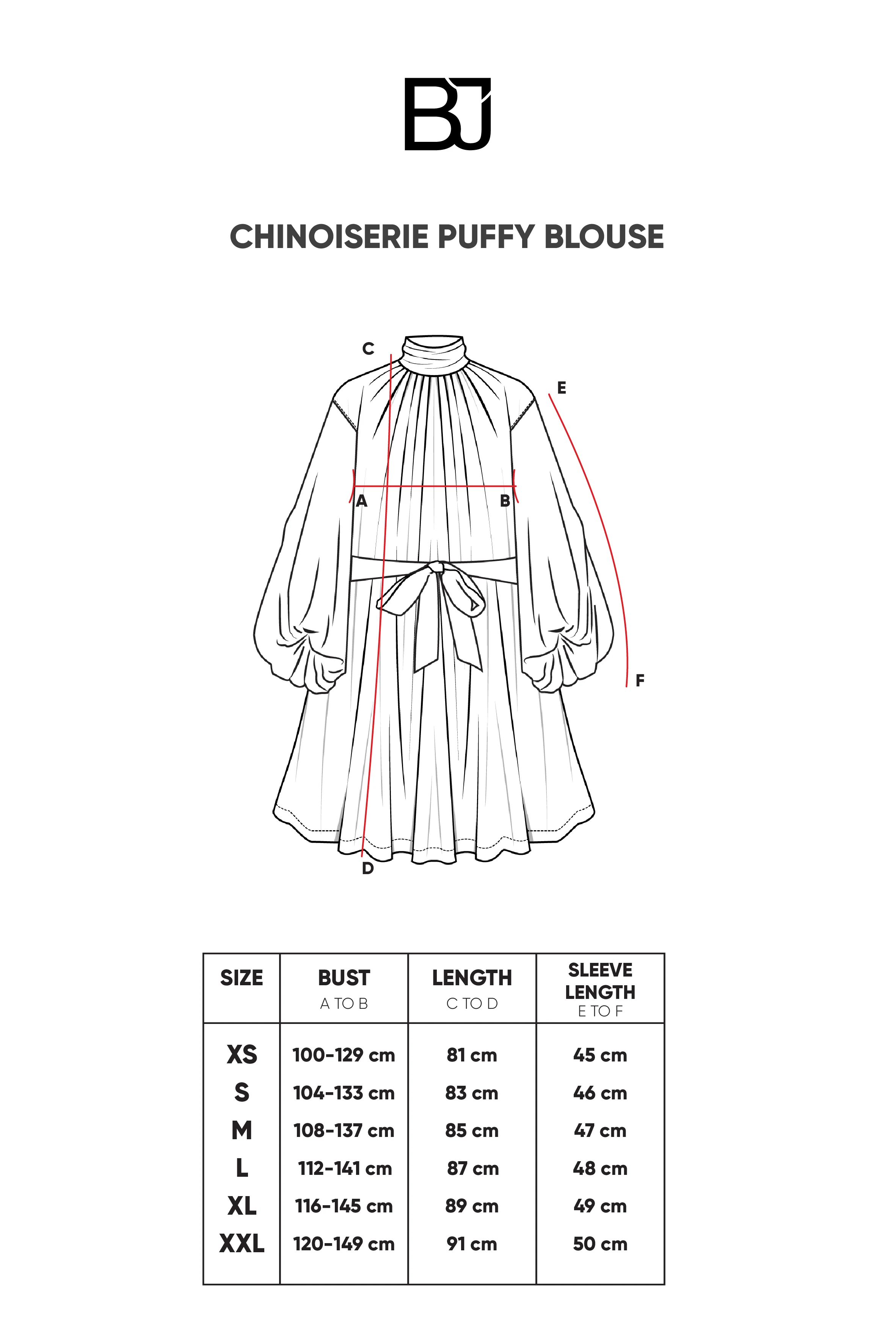 Chinoiserie Puffy Blouse - French Vanilla - Image 5