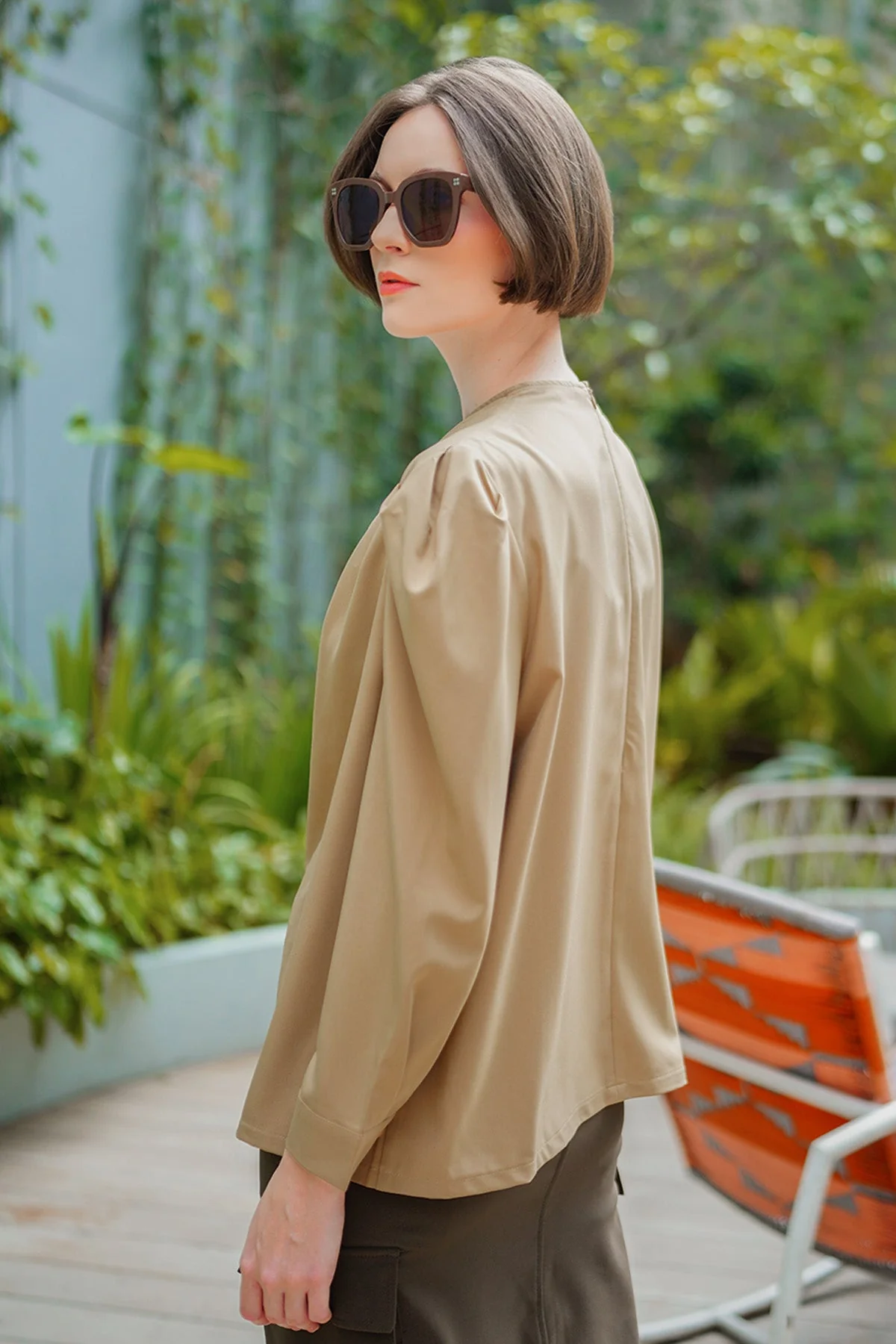 Mira Blouse - Dark Tan - Image 6