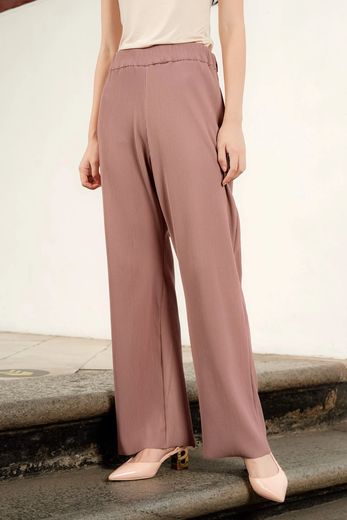 Reverie Knit Pants - Dusty Rose - Image 3